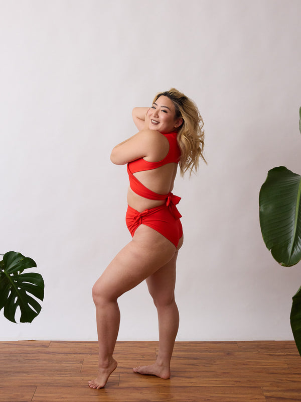 Free Label Swim - Red - Plus Size Swimwear - Made in Canada