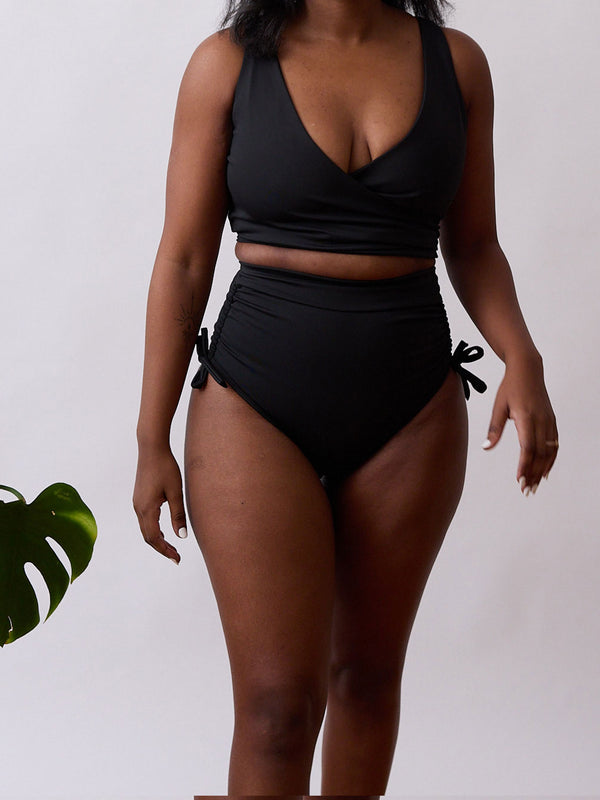 Black Swimsuit - Two Piece - Ethical Clothing - Made in Canada - Size Inclusive 