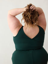 Reversible bamboo built in bra tank top nursing friendly