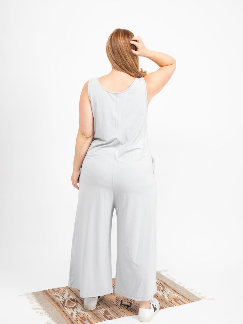 Grey Reversible Wide Leg Jumpsuit