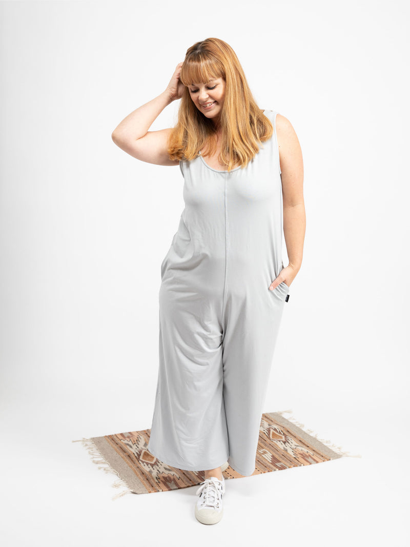 Grey Reversible Wide Leg Jumpsuit