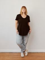 Black Jaimee Tee made in Canada with Supima Cotton