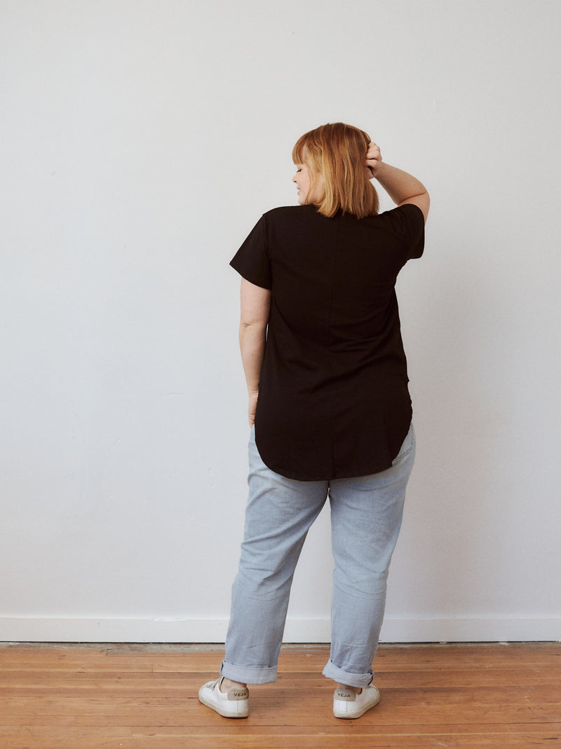 Black Jaimee Tee made in Canada with Supima Cotton