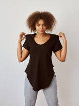 Black Jaimee Tee made in Canada with Supima Cotton