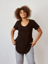 Black Jaimee Tee made in Canada with Supima Cotton