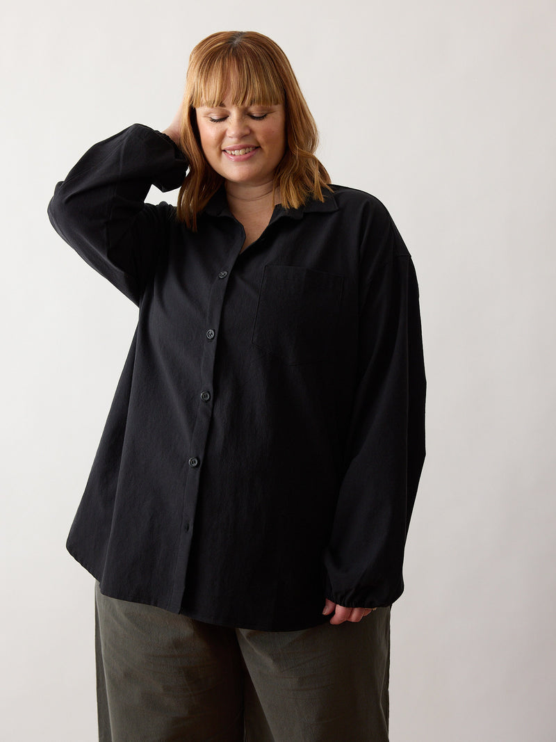 Sustainable, Ethical & Size Inclusive Clothing - Plus Size Button Up Shirt - Size XL
