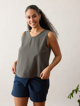 Cotton Crepe Tank - Plus Size Clothing Vancouver, Ethical, Sustainable, Free Label 2023